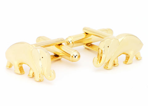 Gold Elephant Cufflinks