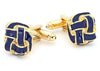 Blue Enamel Knot Cufflinks