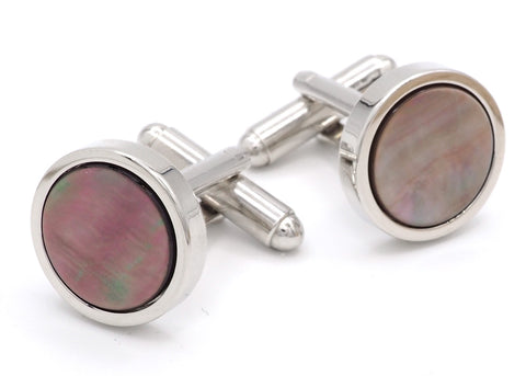 Smoked Mother of Pearl Cufflinks
