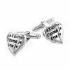 Sterling Silver Je T'aime Cufflinks